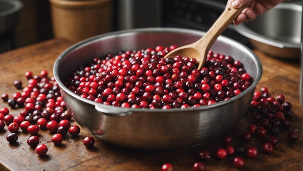 cranberry harvest in progress