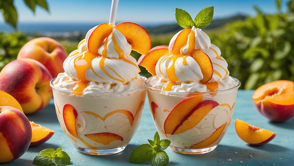 creamy nectarine frozen treat