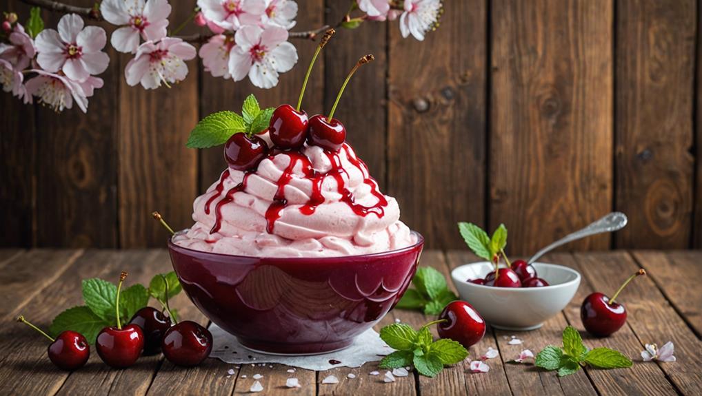 delicious cherry frozen treat