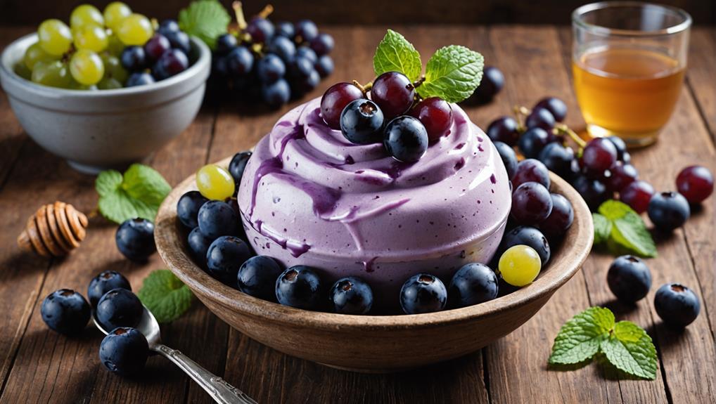 delicious grape frozen yogurt