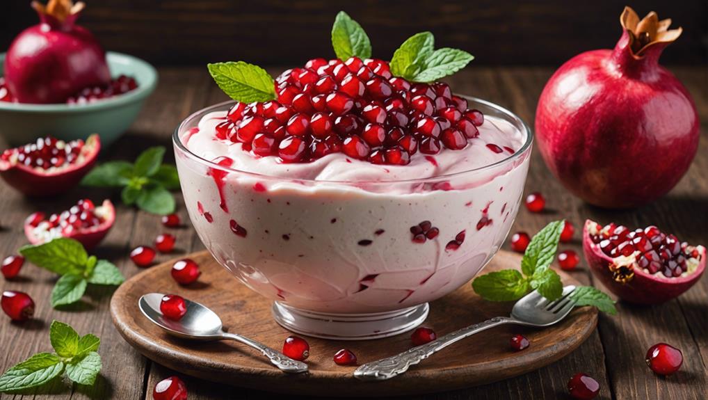 delicious pomegranate frozen yogurt