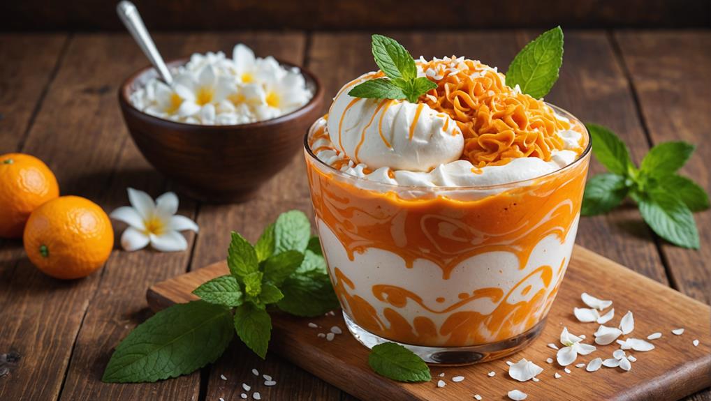 exotic thai tea dessert