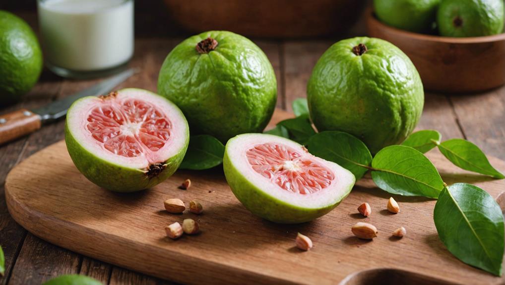 fresh guavas in kitchen