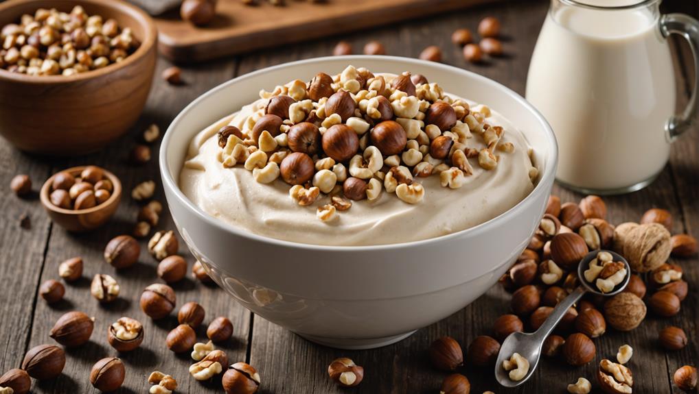 preparing creamy yogurt mixture