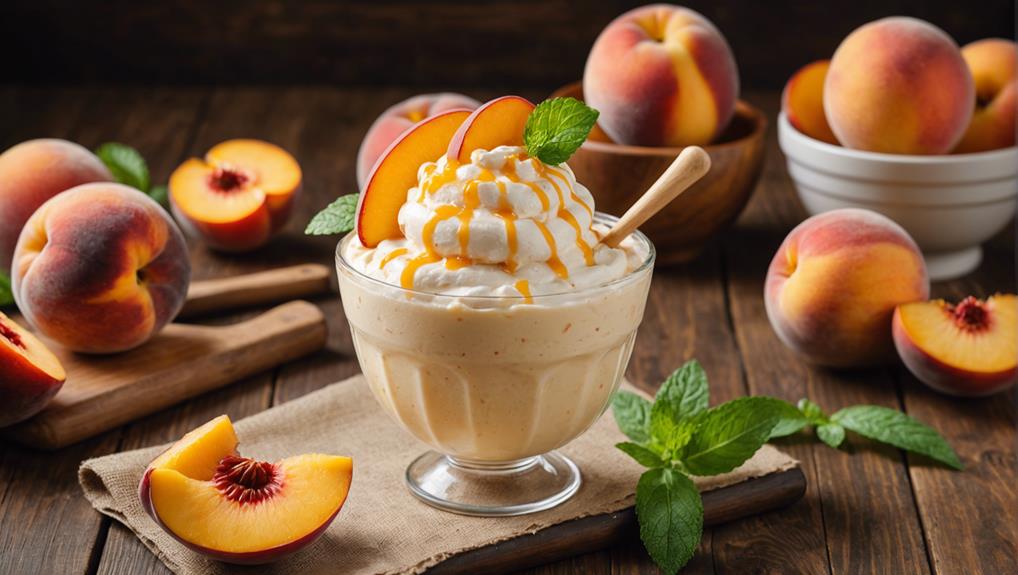 refreshing peach frozen treat