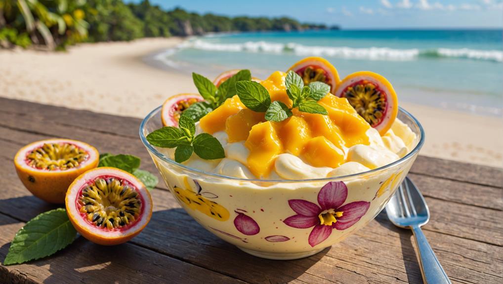 tropical twist in dessert