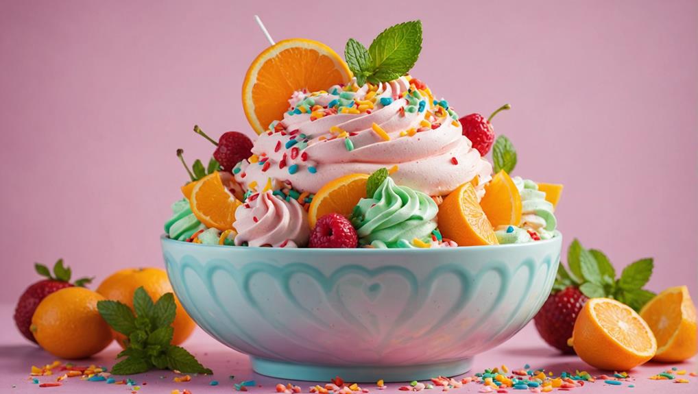 colorful frozen yogurt delight