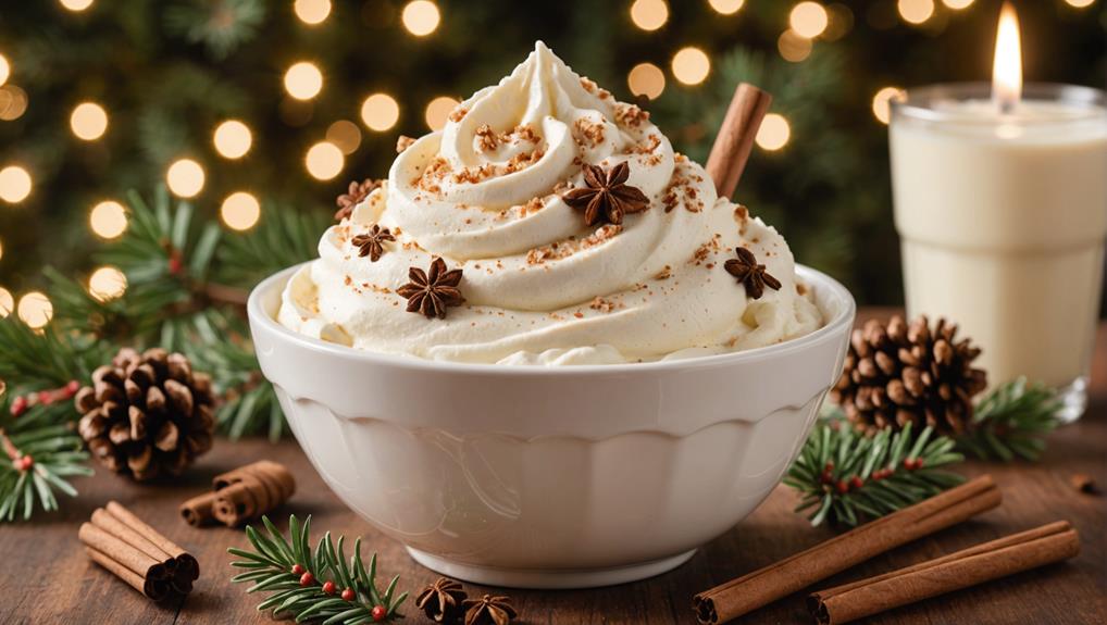 festive frozen eggnog treat