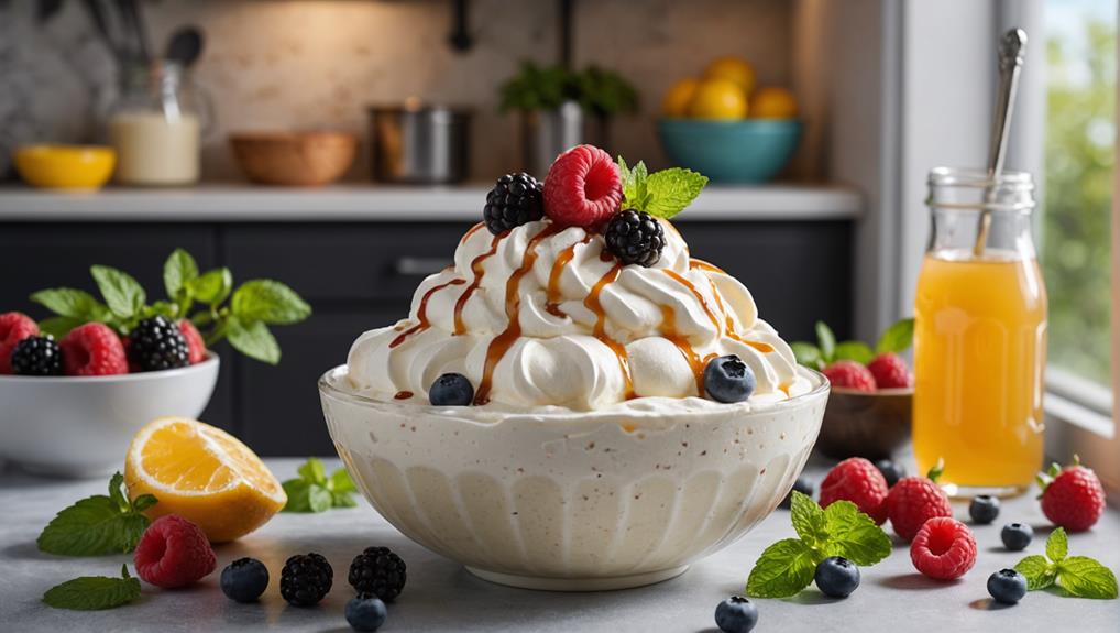 freezing and serving desserts