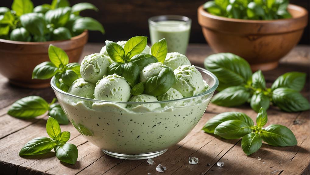 herbal basil frozen treat