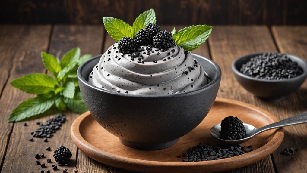 nutty black sesame yogurt
